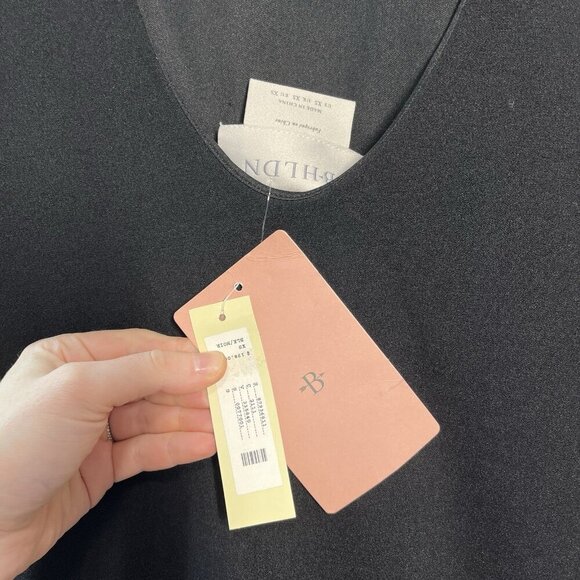 BHLDN Anthropologie NWT Black Kennedi High-Neck Stretch Crepe Midi Dress Size XS - Picture 6 of 11